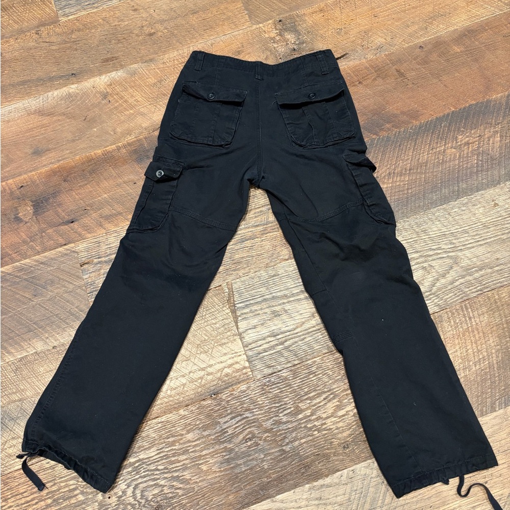 Carhartt WIP Black Cargo Pants Medium Utility Streetwear Cinch Ankle - Picture 2 of 3